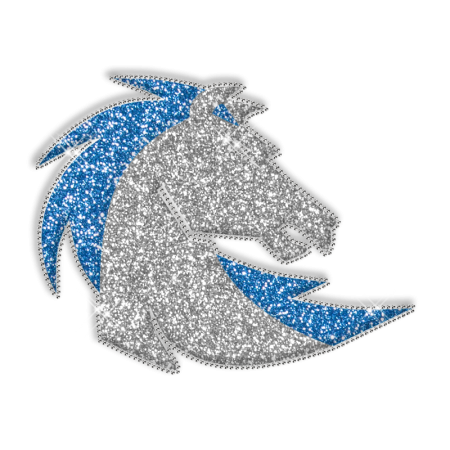 Glitter Handsome Horse Hotfix Design for Clothes