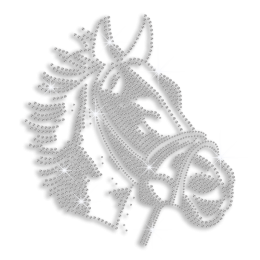 AB Crystal Horse Iron-on Rhinestone Transfer