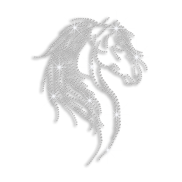 Crystal Horse Iron-on Rhinestone Transfer