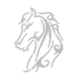 Crystal Horse Hot-fix Iron-on Rhinestone Transfer