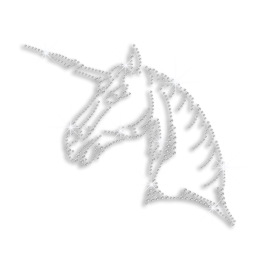 Crystal Bling Unicorn Iron-on Rhinestone Transfer Design