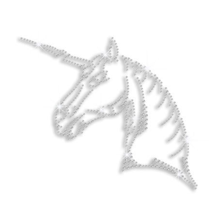 Crystal Bling Unicorn Iron-on Rhinestone Transfer Design