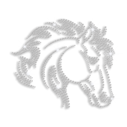 Bling Crystal Horse Iron-on Rhinestone Transfer