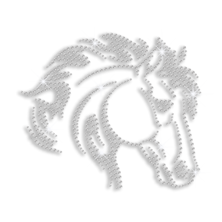 Bling Crystal Horse Iron-on Rhinestone Transfer