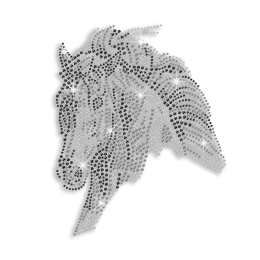 Vigorous Horse Iron-on Rhinestone Transfer