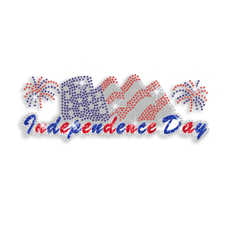 Celebrate Independence Day Iron-on Rhinestone Transfer