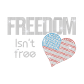 Freedom Isn't Free & Heart Hot-fix Rhinestone Transfer