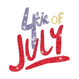 4th of July Iron on Rhinestone Glitter Transfer