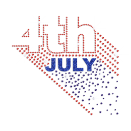 Sparkling July 4th Celebrating Theme Hotfix Rhinestone Transfer