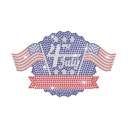 Celebrate Bling 4th of July Iron on Rhinestone Transfer Motif