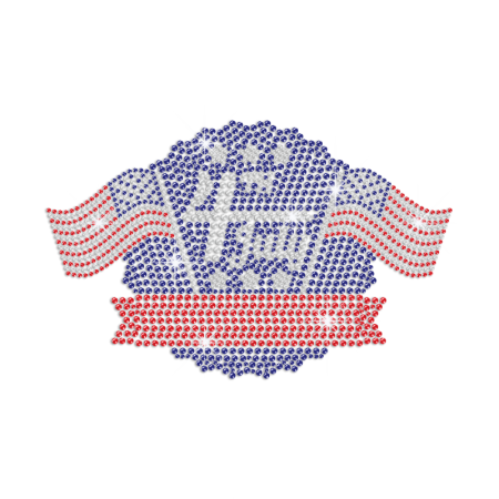 Celebrate Bling 4th of July Iron on Rhinestone Transfer Motif