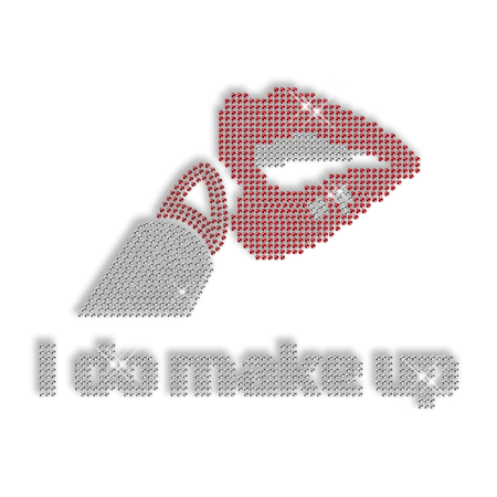 I Do Make Up Lipstick and Lip Iron on Hot Fix Pattern