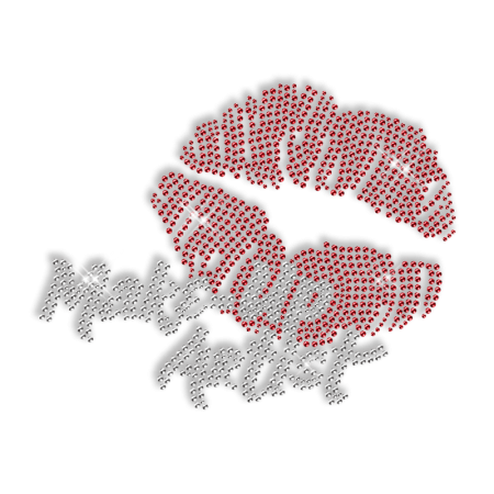 Make up Artist Red Kiss Lip Iron on Transfer
