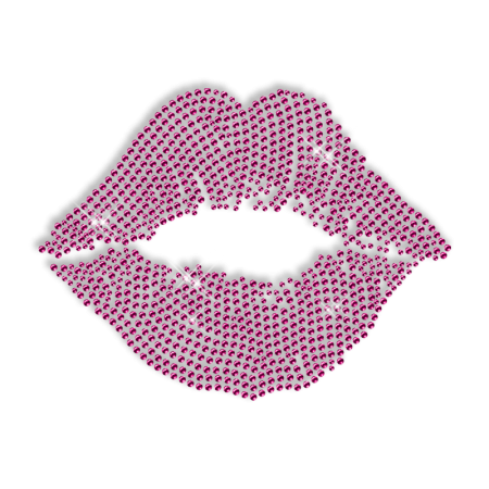 Nailhead Purple Kiss Lip Hot Fix Motif