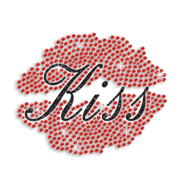 Hotfix Kiss & Lips Iron-on Glitter Rhinestone Transfer