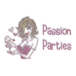 Passion Party Crystal Iron on Bling Design