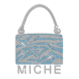 Best Sparkling Rhinestone MICHE Handbag Iron on Transfer Design for Garments