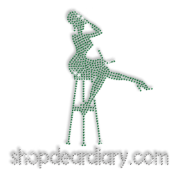 Best Custom Sparkling Green Rhinestone Shopdeardiary Iron on Transfer Design for Clothes