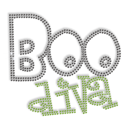 Cute BOO Diva Crystal Hotfix Motif