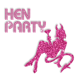 Hen Party and Flapper Iron Glitter Design for Clothes