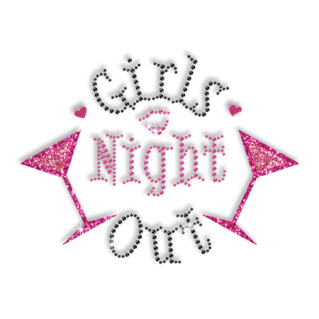 Sparkle Girls Night Out Iron Crystal Transfer Motif