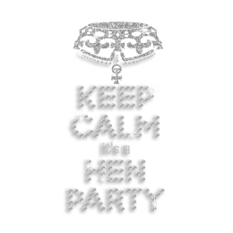 Bling Keep Calm It's Hen Party Iron-on Rhinestone Transfer