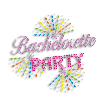 Fashionable Bachelorette Party Iron-on Rhinestone Transfer