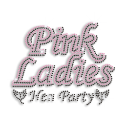 Pink Ladies Hen Party Hotfix Nailhead Iron-on Transfer Design