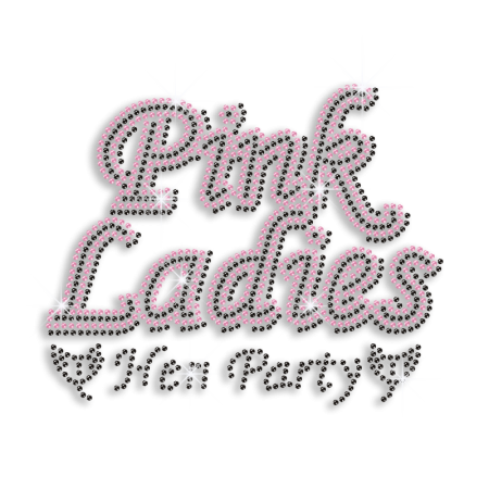 Pink Ladies Hen Party Hotfix Nailhead Iron-on Transfer Design