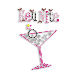 Cute Hen Night & Drink Iron-on Rhinestone Transfer Motif