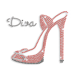 Fancy Diva High Heel Iron-on Rhinestone Transfer