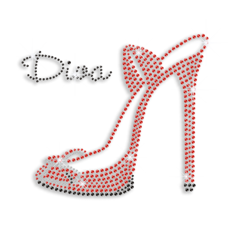 Fancy Diva High Heel Iron-on Rhinestone Transfer