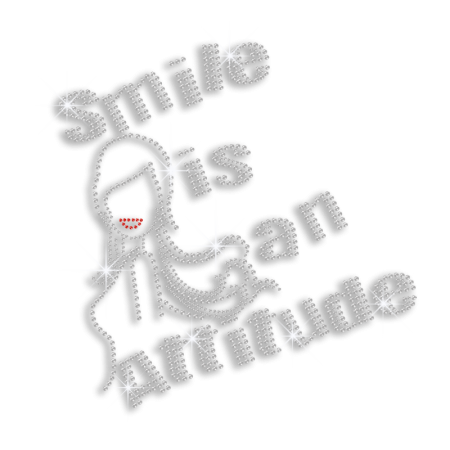 Bling Smile Is An Attitude Hotfix Rhinestone Transfer