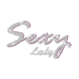 Fashionable Sexy Lady Iron-on Sequin Rhinestone Transfer