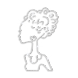 Crystal Lady Image Iron-on Rhinestone Transfer