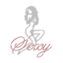 Sexy Lady Iron-on Rhinestone Transfer