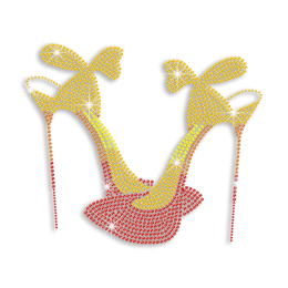 Magic Show Pretty Stiletto High Heels Iron-on Rhinestone Transfer