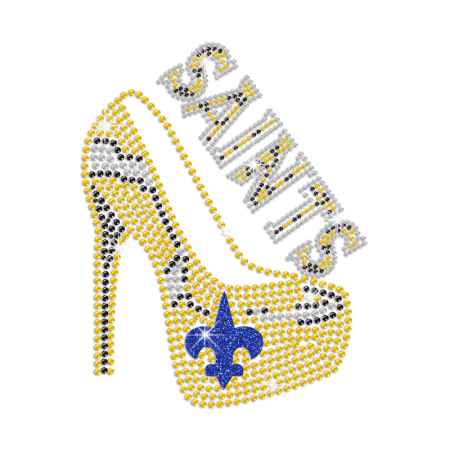 Fancy High Heel Iron on Rhinestone Transfer