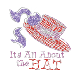 It's All About the Hat Hotfix Rhinestone Glitter Transfer