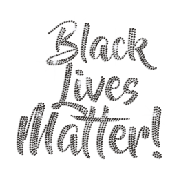 Customized Black Lives Matter Iron on Rhinestone Transfer Motif