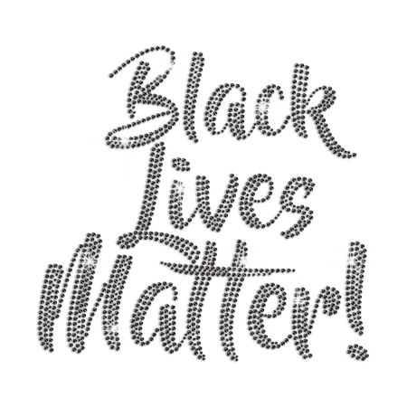 Customized Black Lives Matter Iron on Rhinestone Transfer Motif