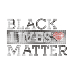 Bling Black Lives Matter Iron on Rhinestone Transfer Decal