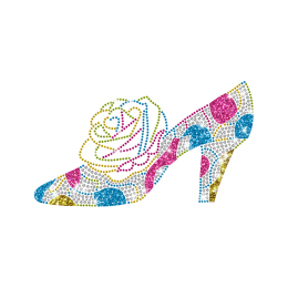 Magic Show Colorful High Heel Iron-on Rhinestone Transfer with Blooming Rose