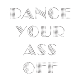 Glamorous Crystal Dance Letters Rhinestone Transfer