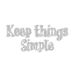 Crystal Keep Things Simple Iron-on Rhinestone Transfer