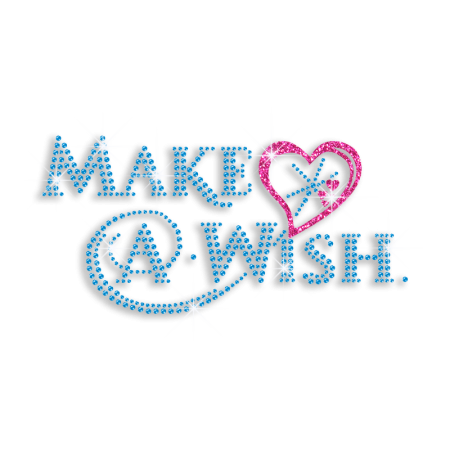 Beautiful Make A Wish Iron-on Rhinestone Transfer Design