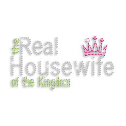 Beautiful Kingdom Housewife Iron-on Rhinestone Transfer