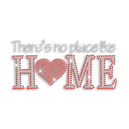 Red Love Home Iron-on Rhinestone Transfer