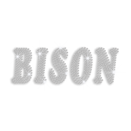 Crystal Letters BISON Iron on Rhinestone Transfer