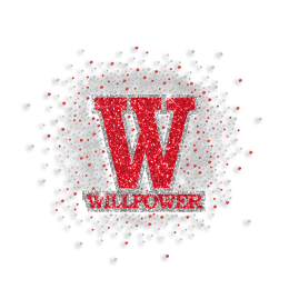 Red Willpower Iron on Glitter Rhinestone Transfer